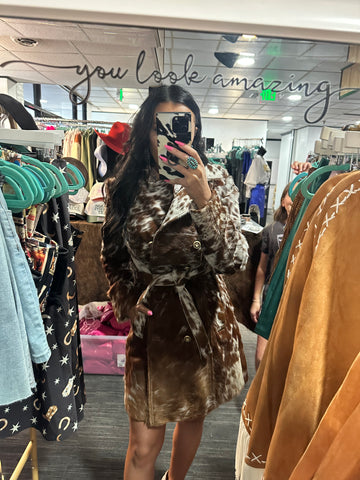 Stephalah Cowhide Trench