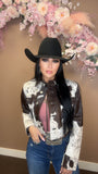 Small Cropped Cowhide Jacket - 2