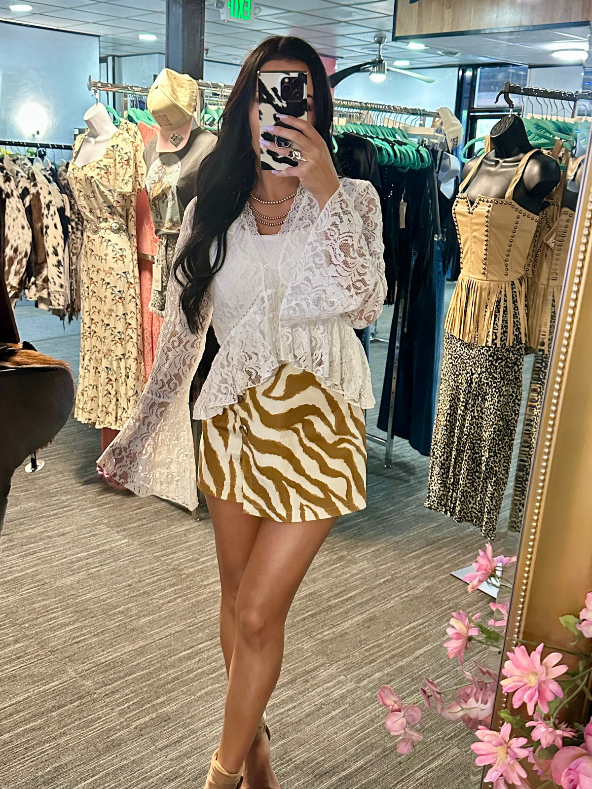Zebra Print Skort