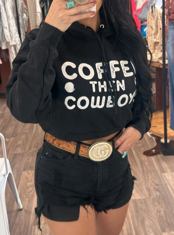 Coffee Then Cowboys Hoodie