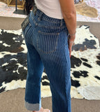 Cowboy Stitch Stripe Denim
