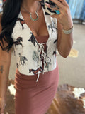 Cowgirl Georgia Horse Vest
