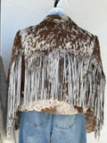 #44 Jaxnhull Cowhide Moto W/ Fringe - XLarge