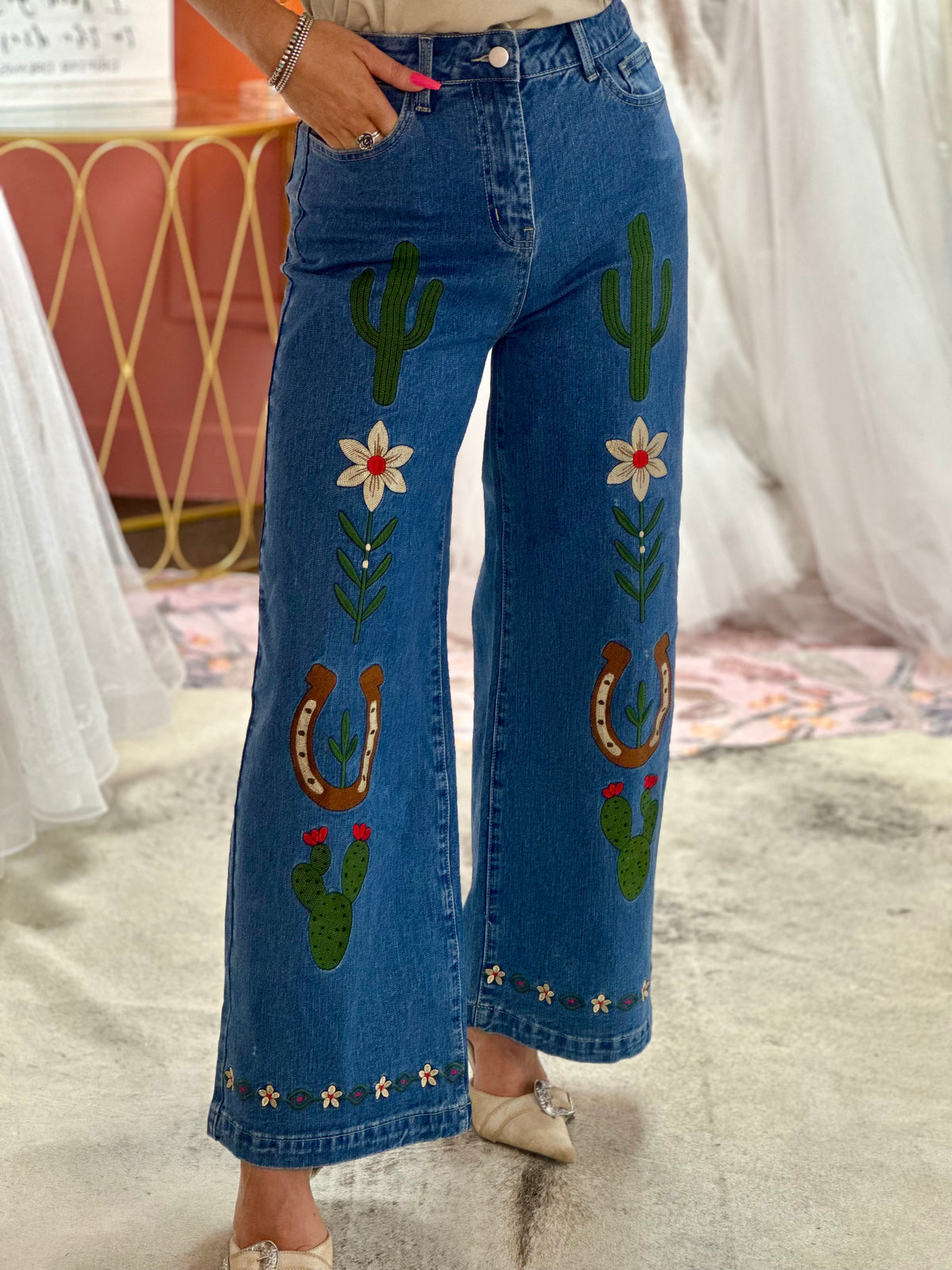 Cactus in Bloom Denim HOT SELLER