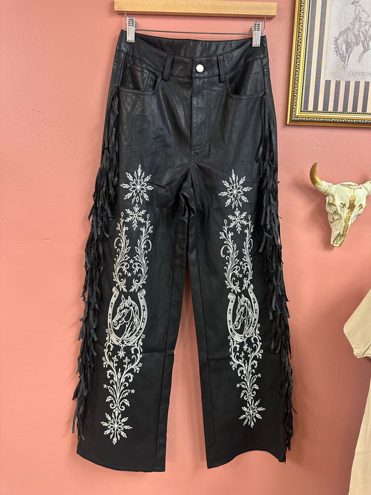 Oakley Western Fringe Leather Pants