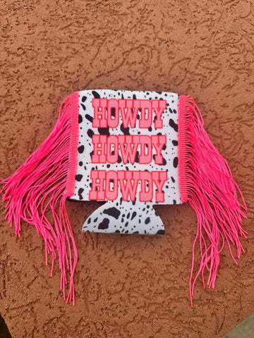 Howdy Fringe Koozie