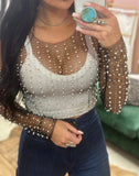 Pearl Mesh Top - SMALL