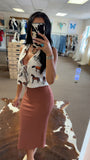 The Jackie Bodycon Midi Dress - Rose