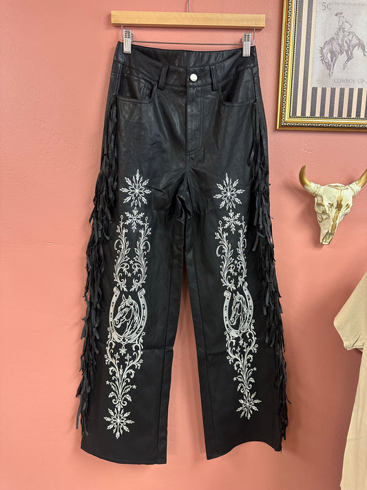 Oakley Western Fringe Leather Pants