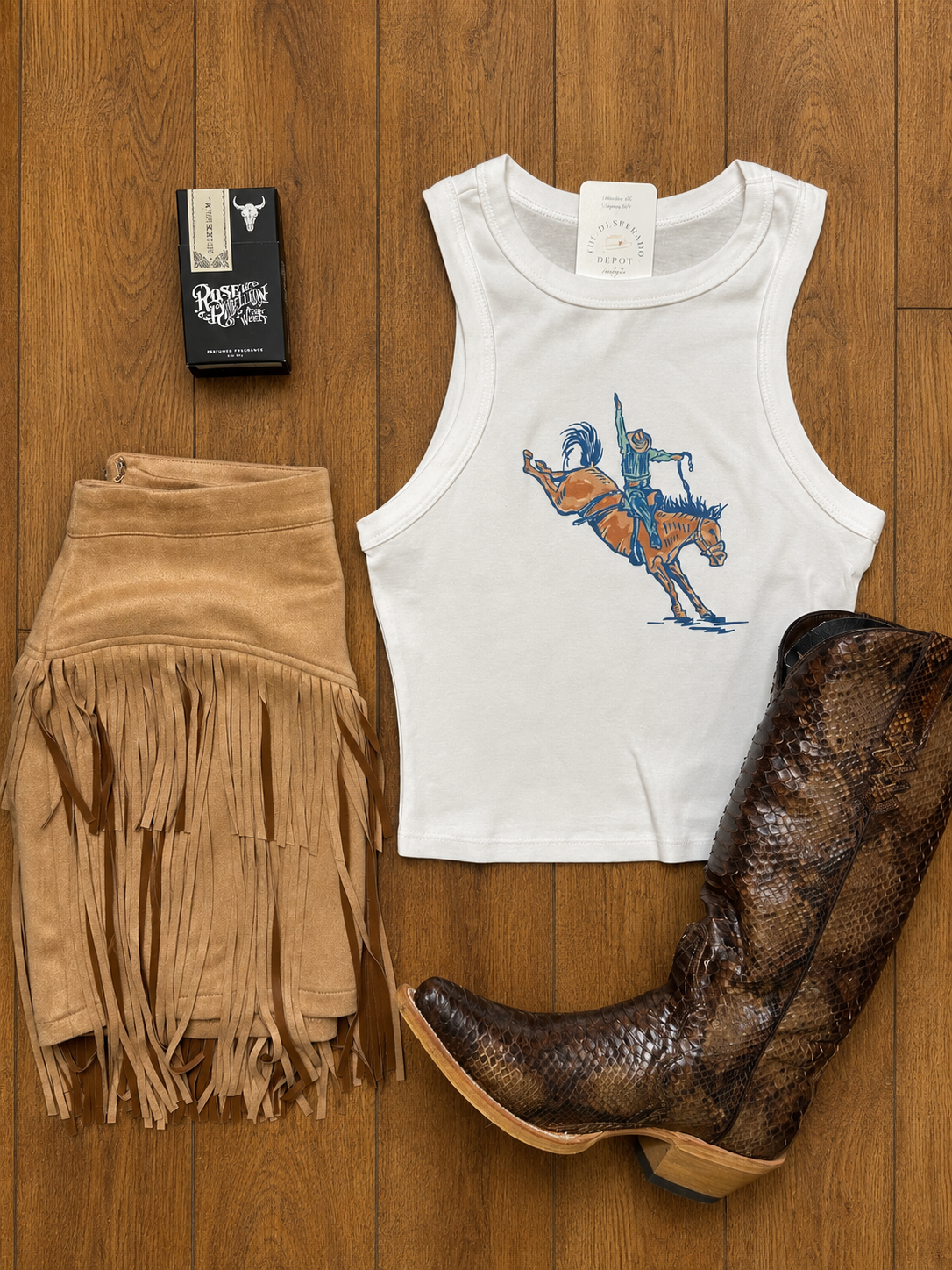 Laramie Tiered Fringe Mini Skirt