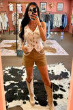 Cowgirl Contrast Arrow Shorts
