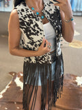 High Plains Fringe Cowhide Vest