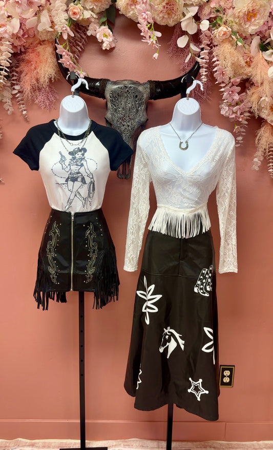 Gamblin' Woman Western Mini Skirt
