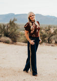 Marley Copper Fringe Wide Leg Denim