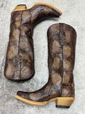 Brown FULL Exotic Tanner Mark Boot - (7 & 9.5)