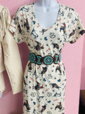 Cowboy Print Maxi Dress