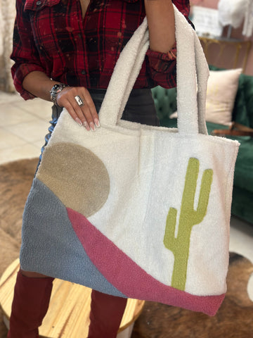 Cactus Sherpa Tote Bag