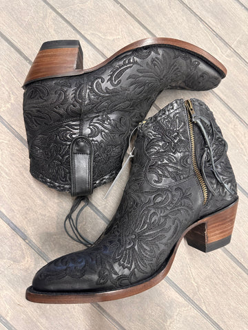 Boot Babes Black Floral Bootie - Size 9.5