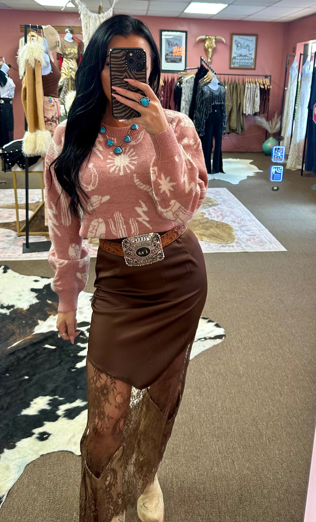 Pink Desert Dreams Sweater