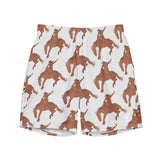 Tooled Bronc swim trunks