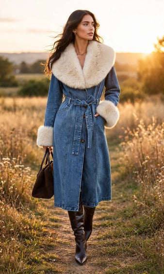 The Flagstaff Denim Fur Coat