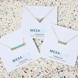 Turquoise Gold Bar Necklace