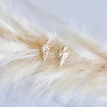 Gold Arrowhead Earrings