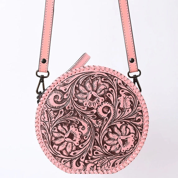 Dolly Pink Round Tooled Purse