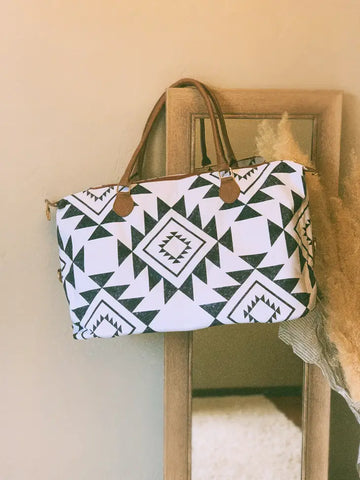 Black & White Aztec Weekender