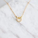 CZ Lucky Horseshoe Necklace