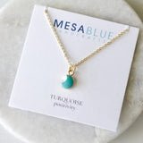 Mini Turquoise Moon Necklace