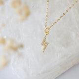 CZ Lightning Bolt Necklace