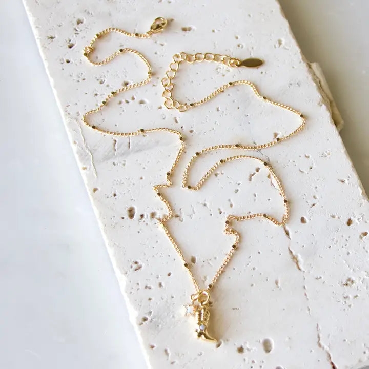 Opal Boot and Star Necklace