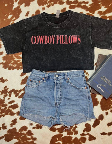 Vintage Cowboy Pillows Cropped Tee