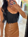 Fun Fringe Bodysuit- Black