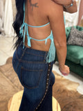 Harlee Dark Wash Denim With Studs