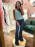 Harlee Dark Wash Denim With Studs