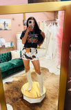 Cassidy Western Cow Print Shorts