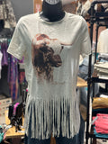 Fringe Longhorn Tee