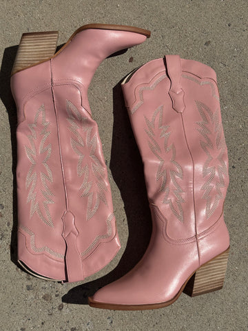 Watermelon Moonshine Boots - Pink