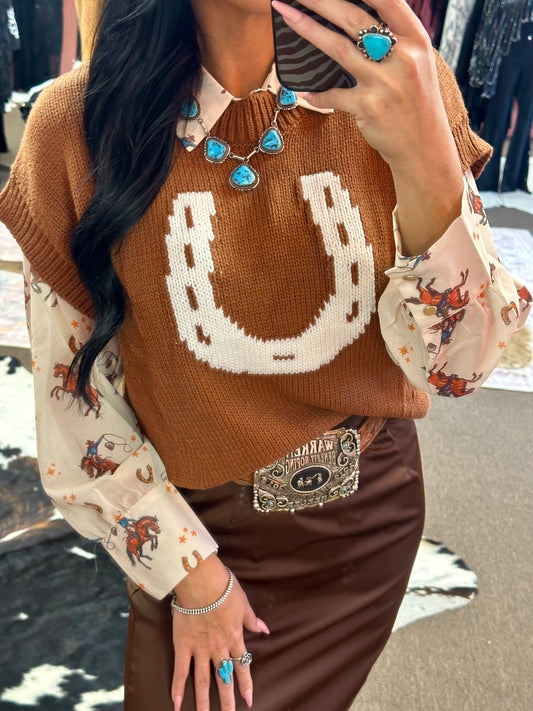 Horseshoe Honey Sweater Vest