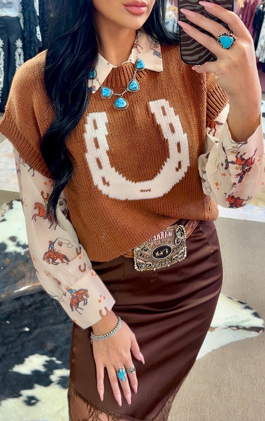 Horseshoe Honey Sweater Vest