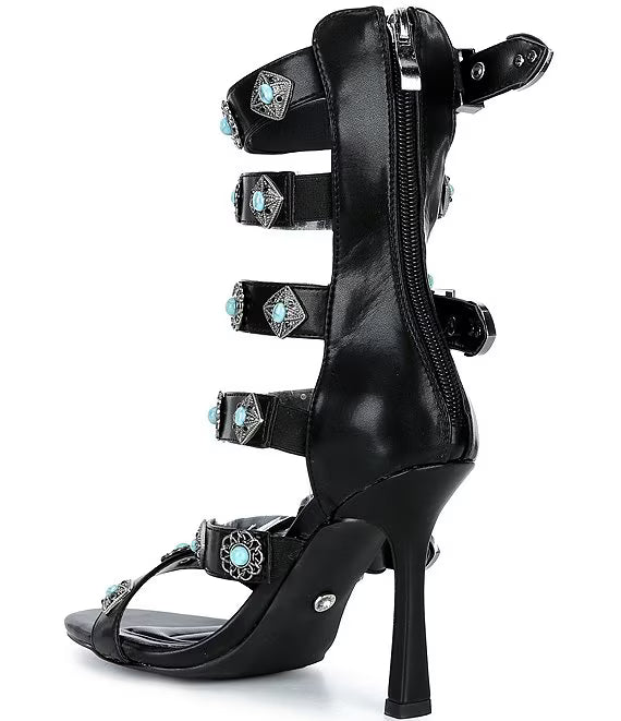 Desperado Turquoise Strappy Heels