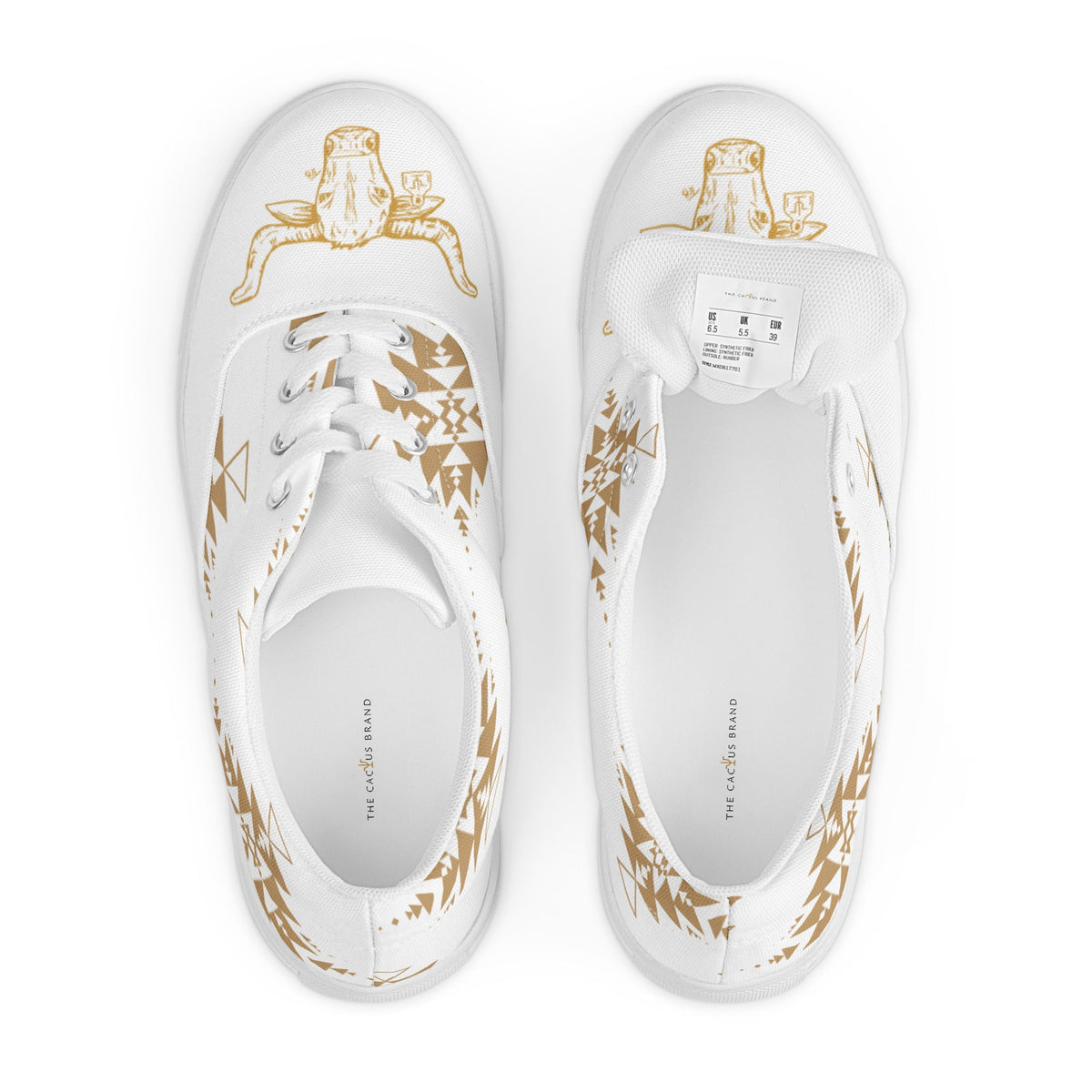 Gold Buckle Long Horn lace up shoes