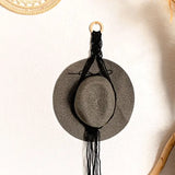 Macramé Hat Hanger - Black
