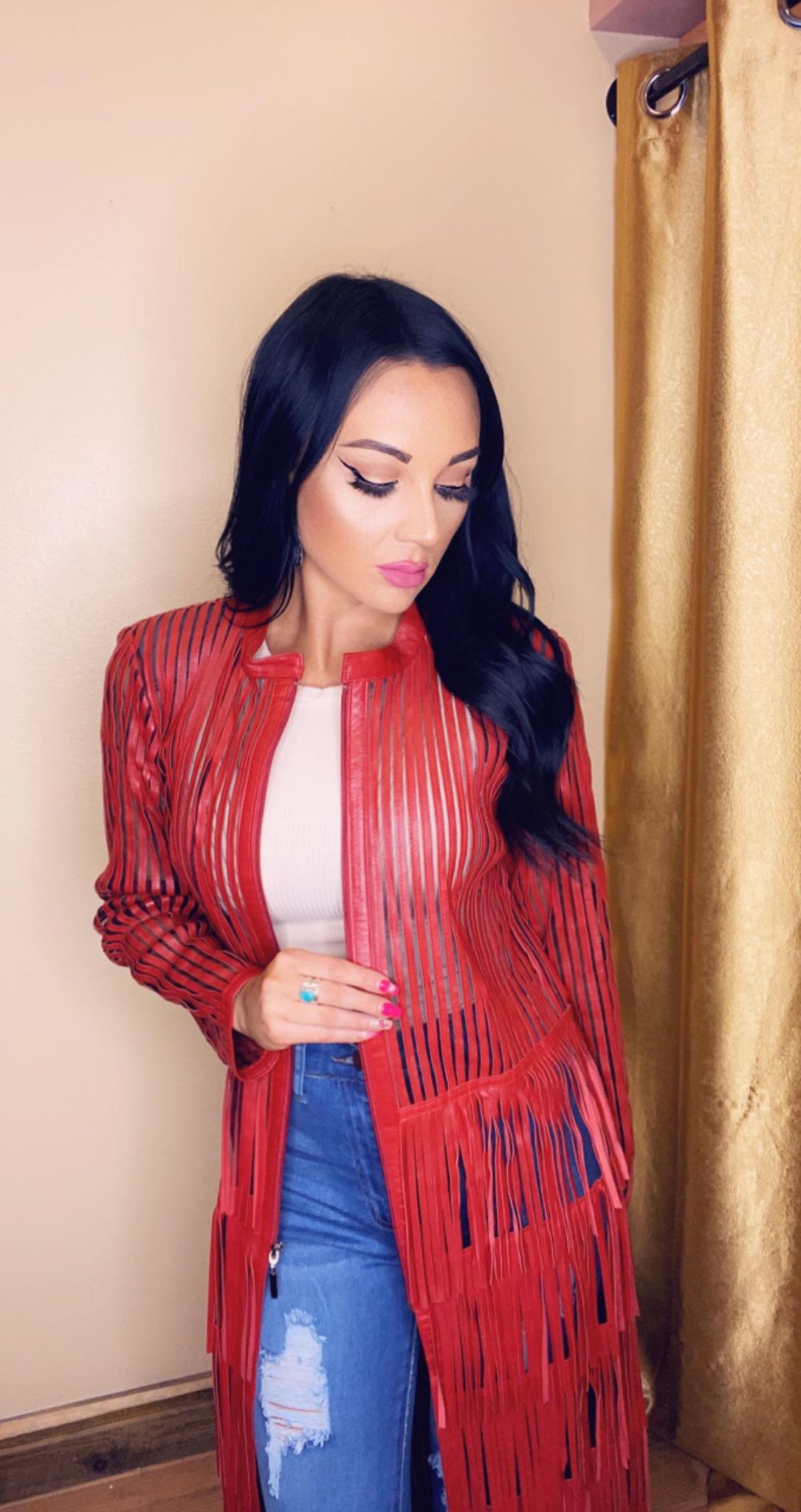 Jaxnhull Rodeo Queen Duster - Long Red