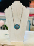 Samantha Turquoise Cluster Necklace