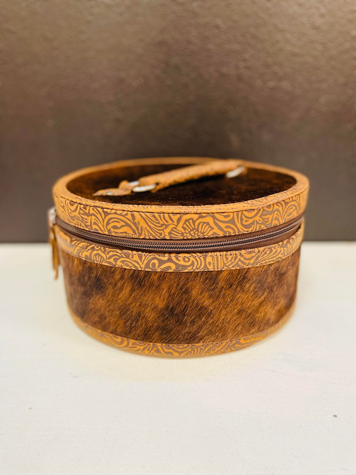 JAXNHULL Cowhide Round Jewelry Organizer - Multiple Designs