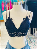 Desert Flower Padded Lace Bralettes Black / Small Accessories