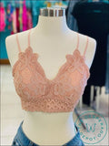 Desert Flower Padded Lace Bralettes Blush / Small Accessories